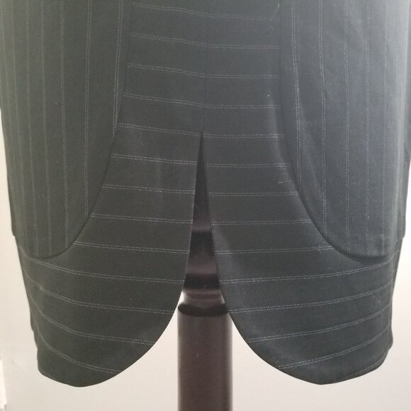 Bebe Brand Pencil Skirt, Bow Waist, Pinstripes Black, Size 6, Like new - Picture 5 of 10